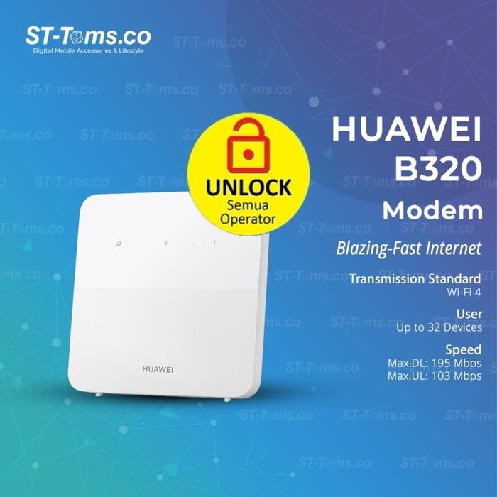 Ready Huawei  B320 4G CPE 5S LTE 195Mbps WiFi 300 Mbps Modem Wifi Unlocked - Huawei B320