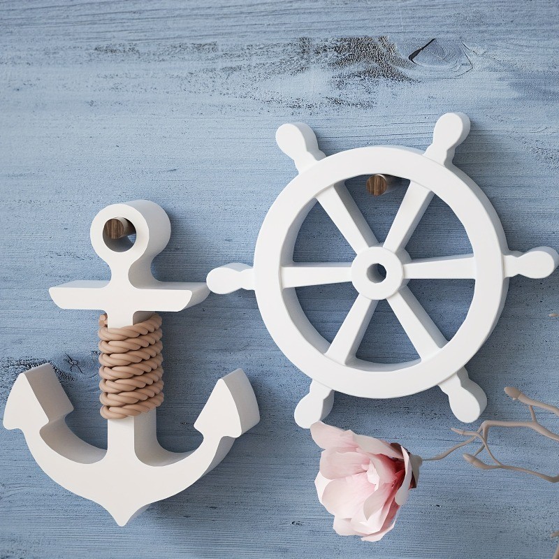 

Shape of Sea Rudder Gypsum Ornament Silicone Mold DIY Pirate Ship Anchor Candle Holder Decoration Resin Mold Handicrafts Casting