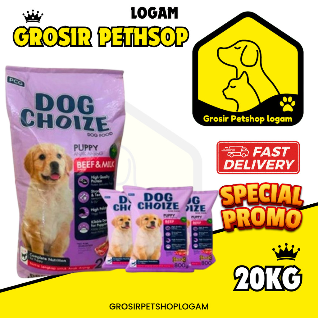 Dog Choize Puppy Dog Food 20 kg / Makanan Anak Anjing 20kg