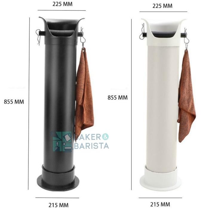 Commercial Standing knock box tower knock box heavy duty espresso bin - Kno Black Tower Baru