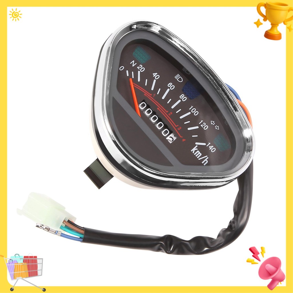 UI-Motorcycle Meter Odometer Gauge Backlight LCD Digital Indicator Instrument For Vintage Honda DAX 