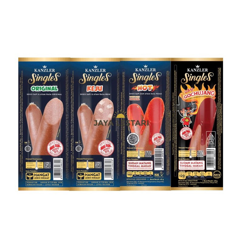 

Kanzler Singles Sosis Premium 5 Rasa (60g) ARBON