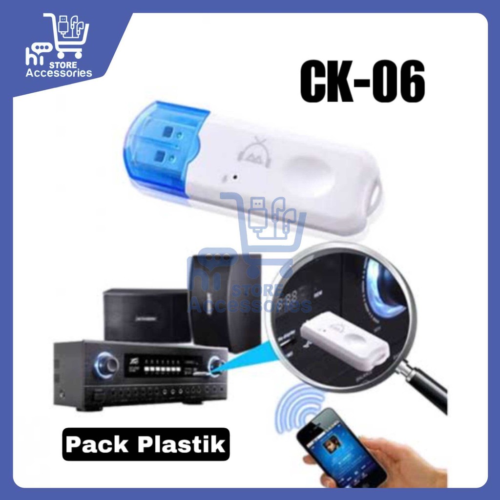 HSA - Bluetooth Receiver CK06 BT118 | USB BT-118 CK-06 untuk Mobil Tanpa Kabel Aux