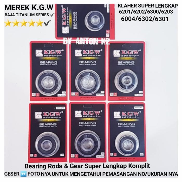 BEARING KGW BAJA TITANIUM SERIES-KLAHER-LAHER RODA MOTOR/GEAR MOTOR - BEARING KGW, 6302 -2RS