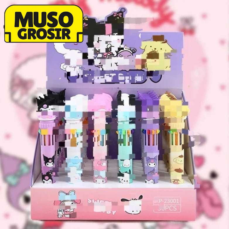 

MUSO | Pulpen Pen 10w Gel Mekanik KARAKTER CETEK KLIK 10 Warna KARAKTER | Bulpen Gel Motif Karakter Pena Mekanik 10 COLOURS KARAKTER