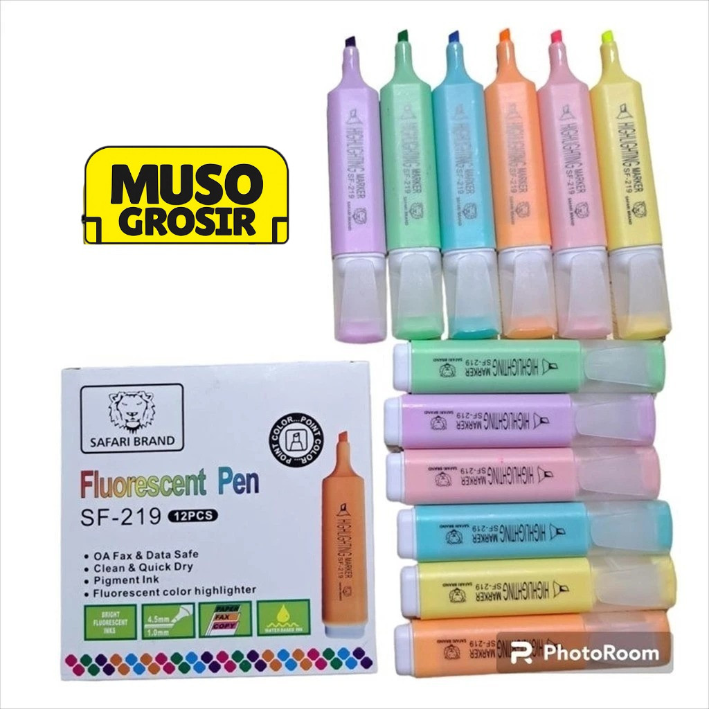 

MUSO | 12pcs STABILO WARNA PASTEL SAFARI BRAND / PASTEL HIGLIGHTER 6 COLOURS 1 BOX