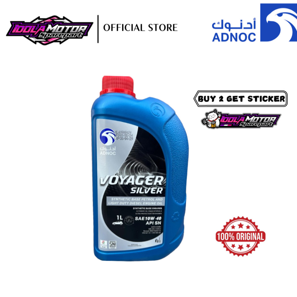 oli ADNOC VOYAGER SILVER 10W40 1L oli mesin adnoc voyager silver 1liter