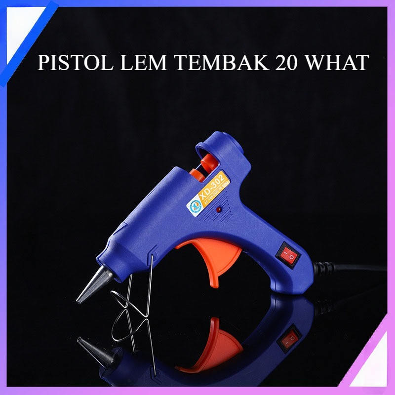 

Alat Lem Tembak Glue Gun 20W Lem Bakar Cair/Lem Lilin - HITAM-20watt