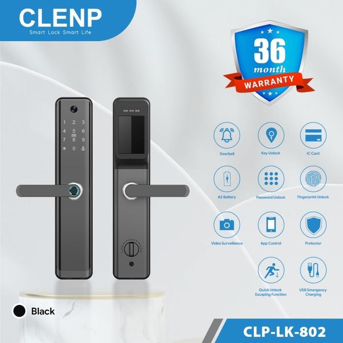 

SMARTLOCK CLENP CLP LK 802 CAMERA VIEWER KUNCI PINTU CAT EYE