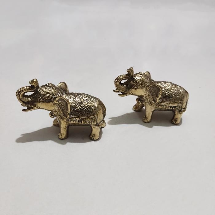 Patung Gajah Kuningan Kecil Elephant Brass Gajah Thailand Fengshui
