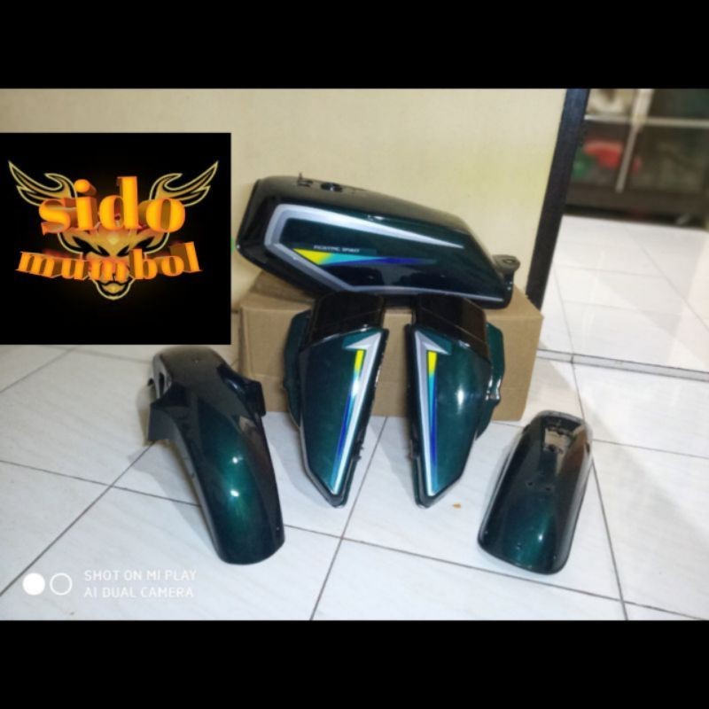 paket tangki rx king - paket body part rx king - tangki rx king tahun 2001 warna hijau botol bagus 1