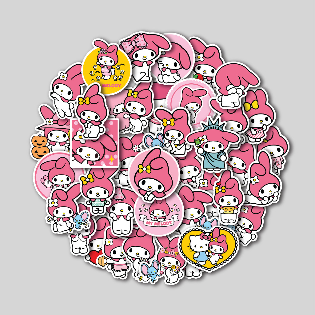

STICKER PACK MY MELODY SANRIO | STICKER TUMBLR | STIKER LAPTOP KOPER HELM TERBARU