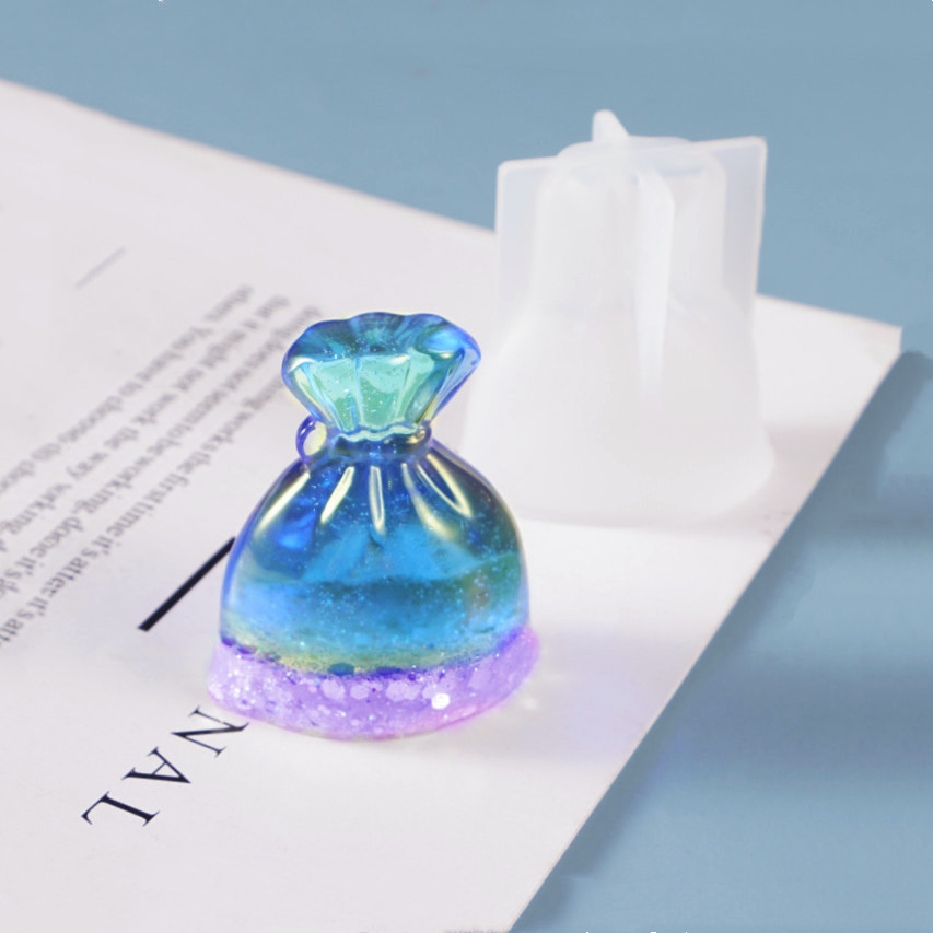 

SNASAN Cute Bag Pendant Purse Blessing Silicone Mold Epoxy Resin UV Moulds Resin Decorative DIY Ornaments