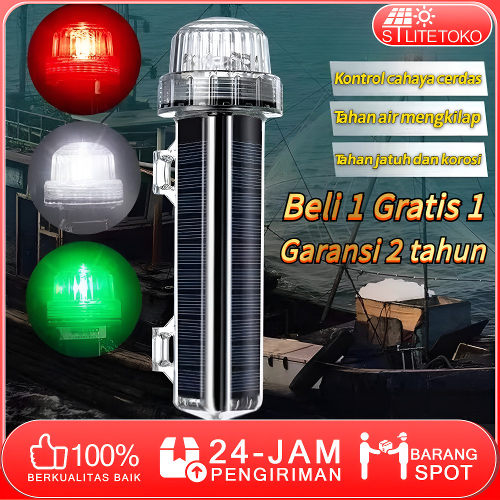 Laut Lampu peringatan malam tahan air Lampu torpedo bertenaga surya Lampu sorot web Sinyal LED lampu