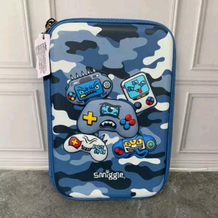 Smiggle Away Game Blue Backpack, Lunch Bag, Pencil Case Set/Kado/Ori - pencil case