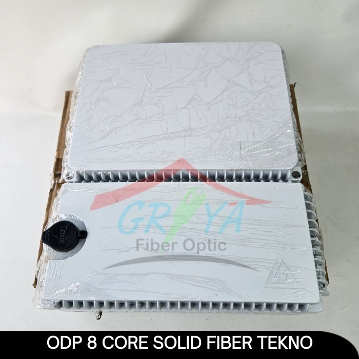 ODP 8 Core Solid Lengkap Splitter Box 1:8 SC UPC ODP 8C SOLID model TELKOM Merk Fiber tekno