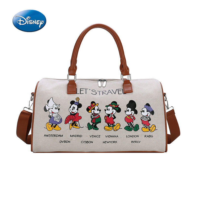 

Disney Women Fashion Large Capacity Travel Bags Mickey Luggage Bag Man Women Gym Sports Bag Holiday Travel Storage Handbags