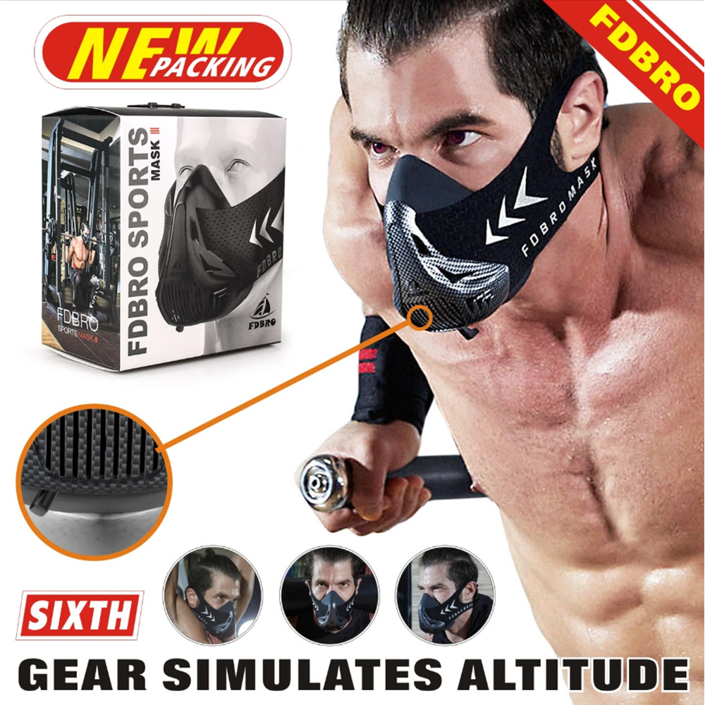 FDBRO MASK Training Running Sport Mask Pro Fitness Gym Workout Cycling Elevation High Altitude Train