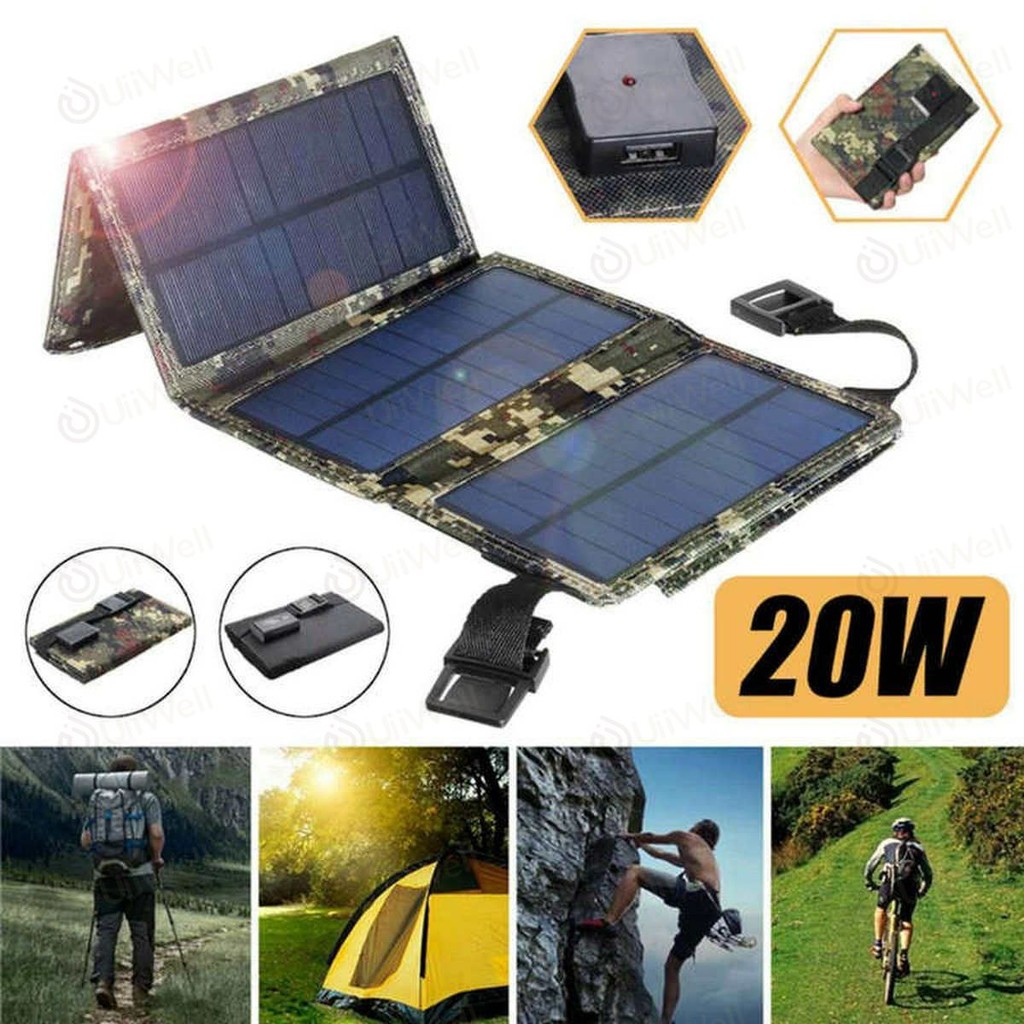 Solar Panel Tenaga Surya Lipat 10watt / Portable Solar Panel