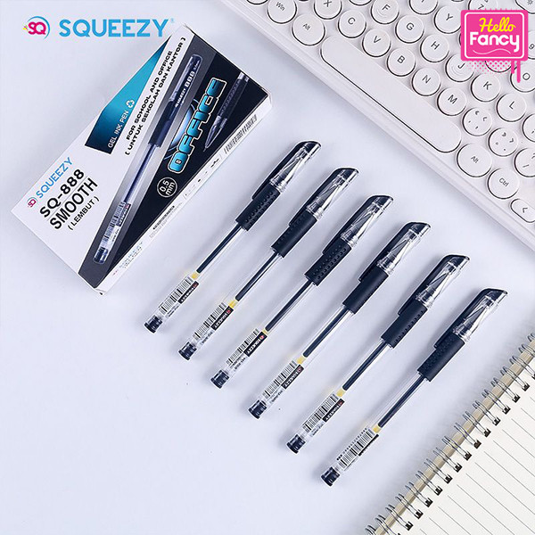 

RGT - 12 Pcs Pulpen Gel / Pena Gel Pen Office Smooth 0,5mm / Pen Jel / Gelpen SQ - 888