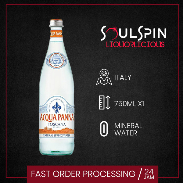 Acqua Panna Natural Mineral Water 750ml Khusus Instan - Only Instant Delivery