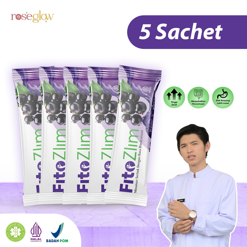 

FitoZlim 5 Sachet Fiber Drink Detox Sehat Alami, Membantu Menurunkan Berat Badan