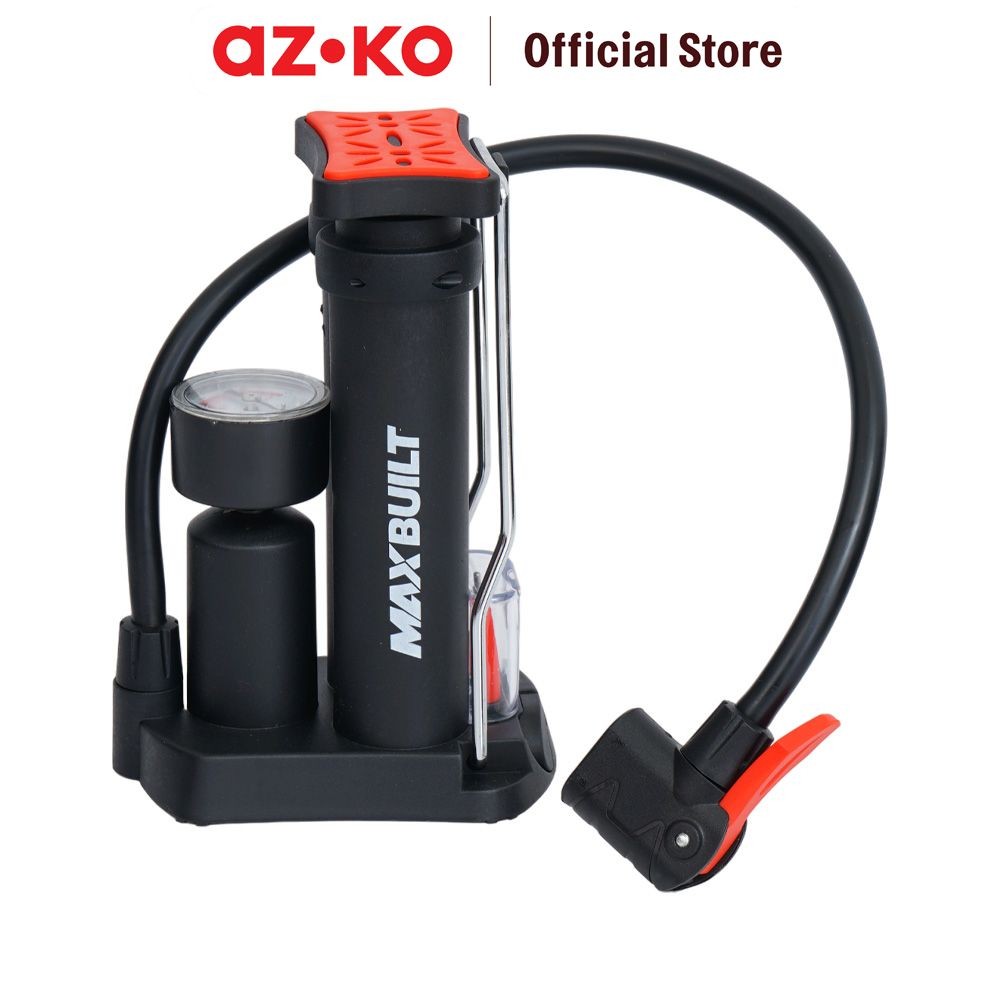 AZKO Maxbuilt 3.4x16 cm Pompa Mini Two Tube - Hitam Air Pump Pompa Udara Kasur Angin Ban Renang Alat