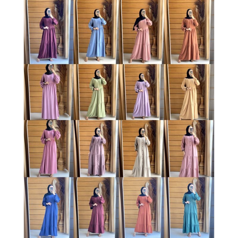 Gamis rayon twill Gamis twill Gamis twill polos Gamis dress polos Dress polos Gamis polos twill prem