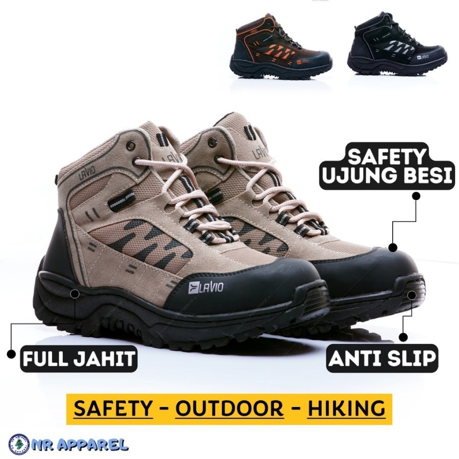 Lavio Sepatu Pria Safety Boots Lavio Axel Booster Mood Hiking Proyek Outdoor Touring