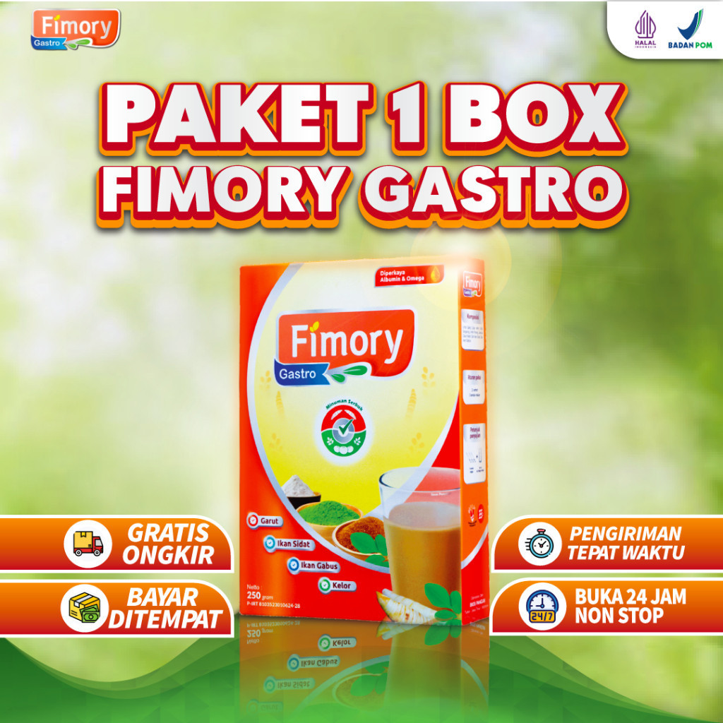 

Fimory Gastro Ampuh Atasi Asam Lambung gerd Dan Maag Akut Sereal Umbi Garut Daun Kelor