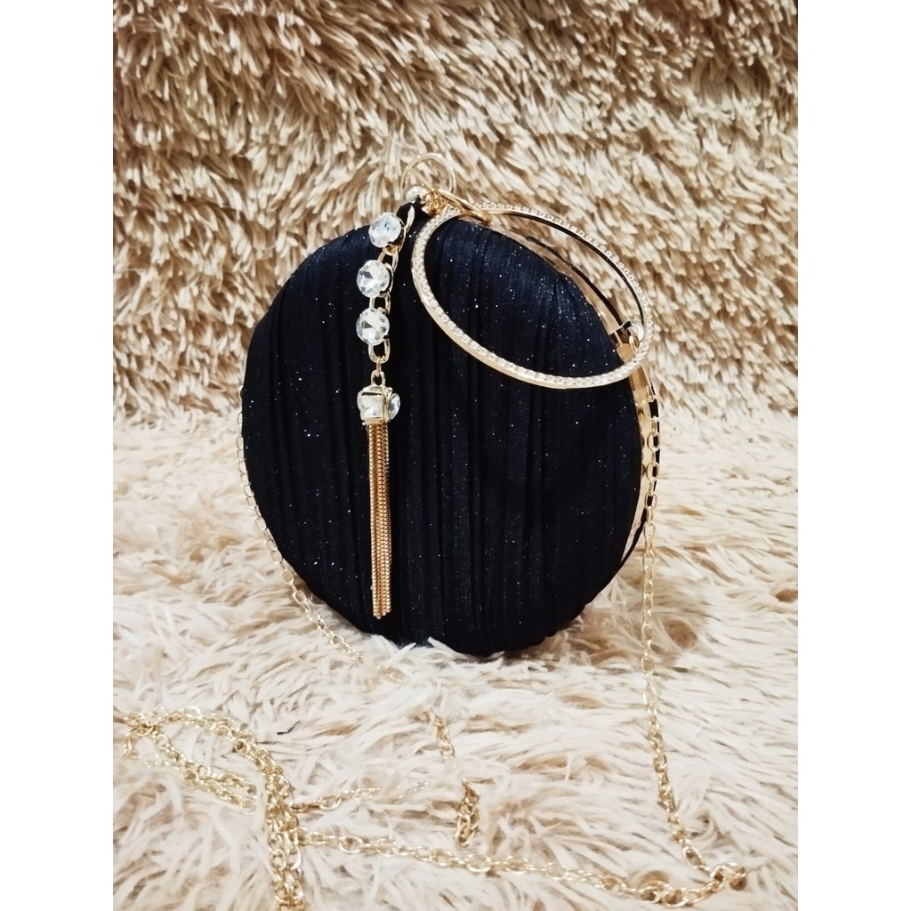 TFT AX956 TAS PESTA WANITA IMPORT TAS PESTA BULAT IMPORT CLUTCH PARTY BEST SELLER