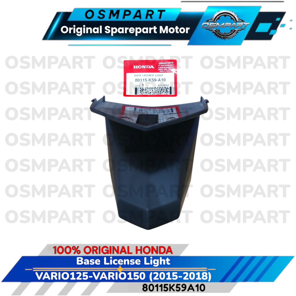 COVER LAMPU PLAT NOMOR BELAKANG MOTOR VARIO 125 150 HONDA 80115K59A10 ORIGINAL