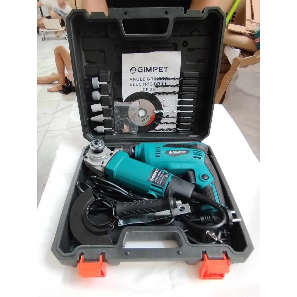 GT65E DISKON SET KOPER BOR 10 MM  DAN GERINDA 4"IN /PAKET 2 PCS /SEPERTI MAKITA JAPAN TECHNOLOGY TER