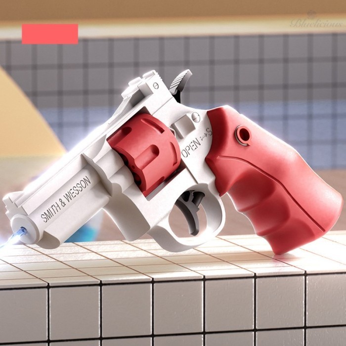 BEST SELLER Pistol Air Revolver - Classic Water Gun Toys - Tembakan  Semptrotan - Merah
