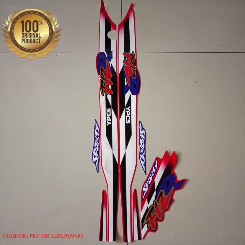 (ORI) striping yamaha fizr fiz r 1995 1996 sporty merah biru  kualitas original