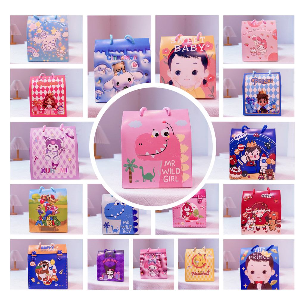 

Goodie Bag Ulang Tahun Anak Tas Ulang Tahun Sanrio Dino Anak cowok cewek Tas Bingkisan Ulang Tahun Anak Sanck Box Hampers Ulang Tahun