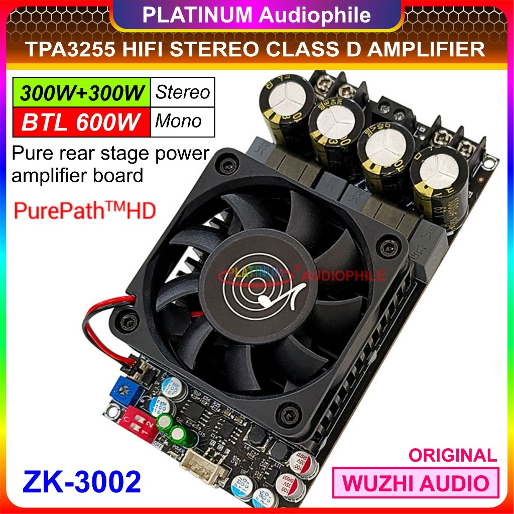 TPA3255 Amplifier Class D Stereo BTL Bridge Hifi HD Sound High Power Amplifier 600W Original ZK-3002