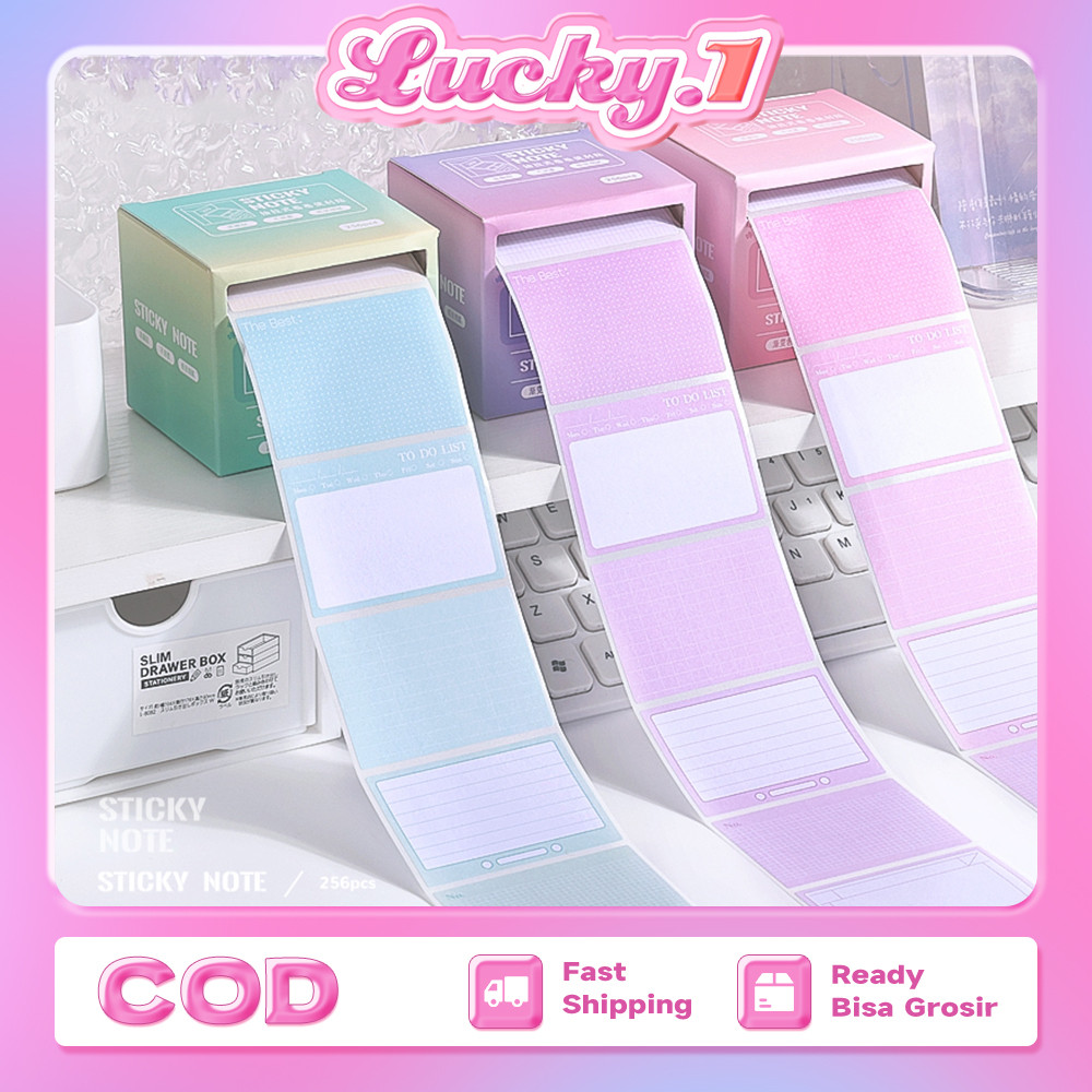 

256Pcs Sticky Note Lucu Design Sticker Note Reminders Label Sticker Bookmark Alat Tulis Stationery Korea