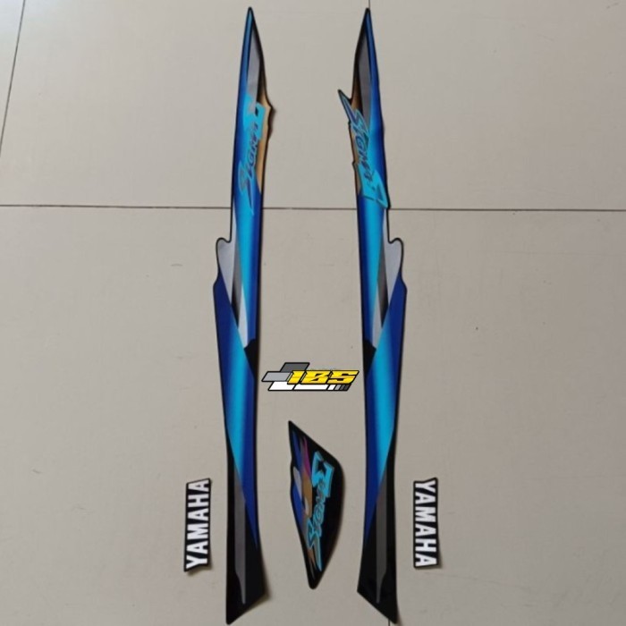 STRIPING SIGMA E 2001 BIRU GOLD YAMAHA POLET