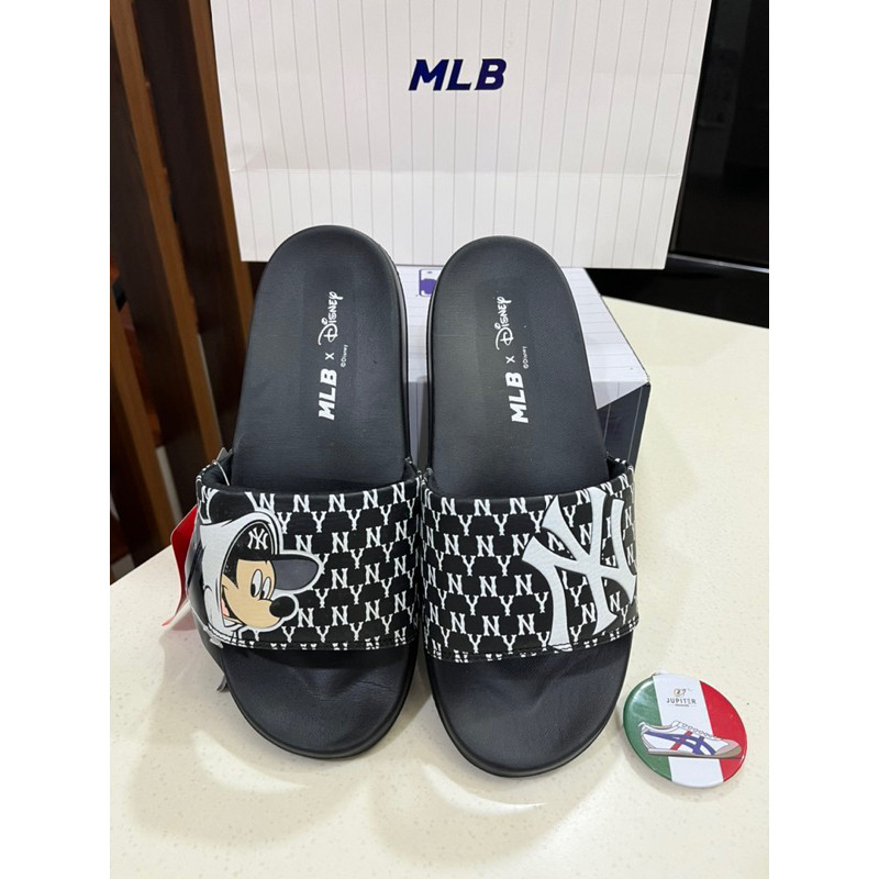 Sandal Slide MLB X Disney Yankees Black White