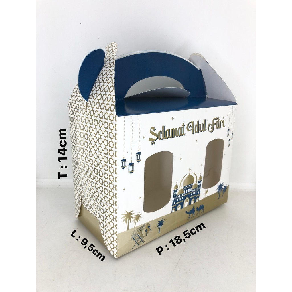 

5 PCS GABLE BOX IVORY CETAK 18,5X9,5X14 NON LAMINASI 350 GSM