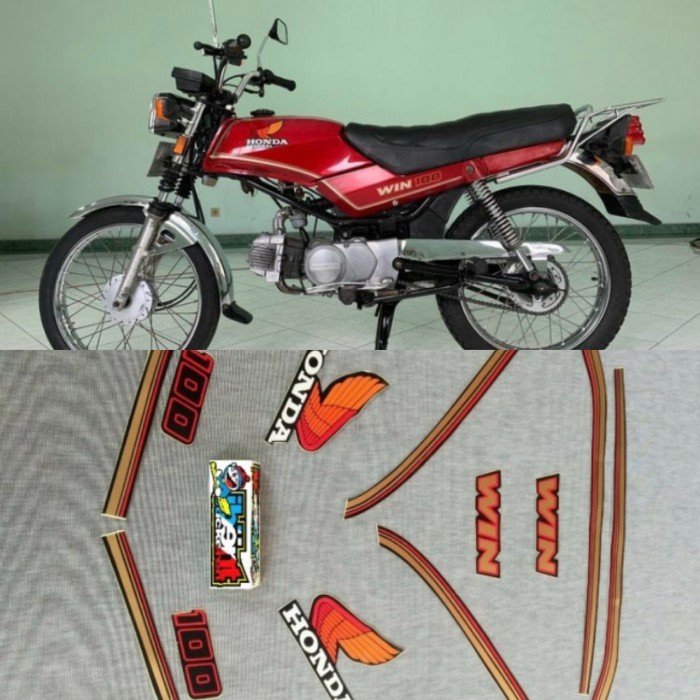 HONDA WIN 100 1999 STRIPING STANDAR WIN100 POLET STIKER