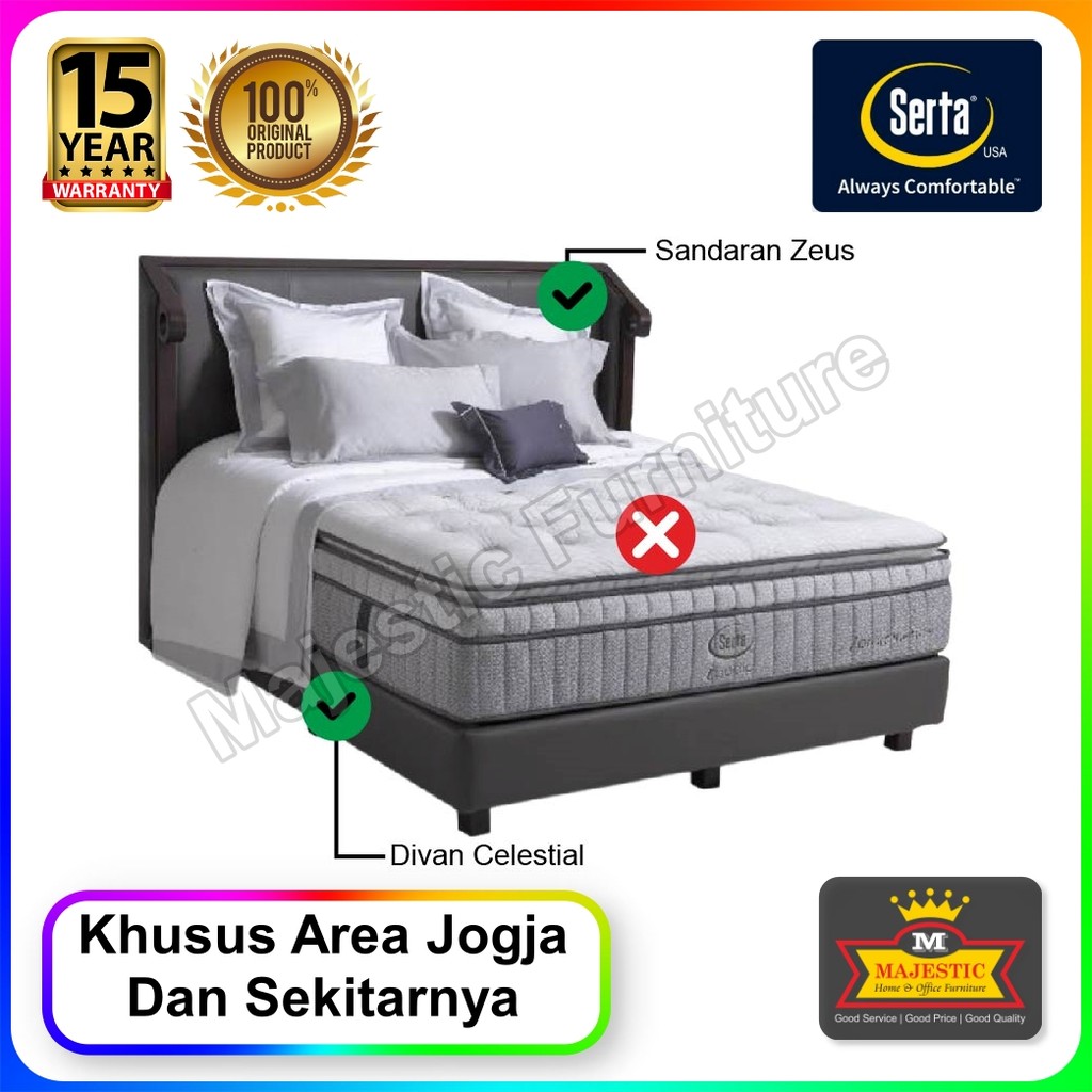 Divan Sandaran Serta Celestial Zeus - /160/180/200 - Jogja (Tinggi Sandaran 140 cm, Tinggi Divan 32