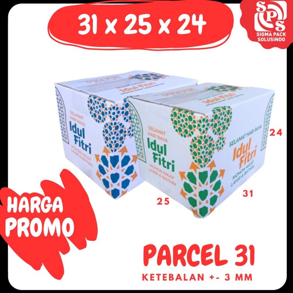 

Box Parcel 31x25x24 Kardus Packing/ Dus Parcel / Box Bingkisan Lebaran/Ied idul Fitri/Paket/Bingkisan sembako/hampers/eid mubarak/Motif VICTORY JPN