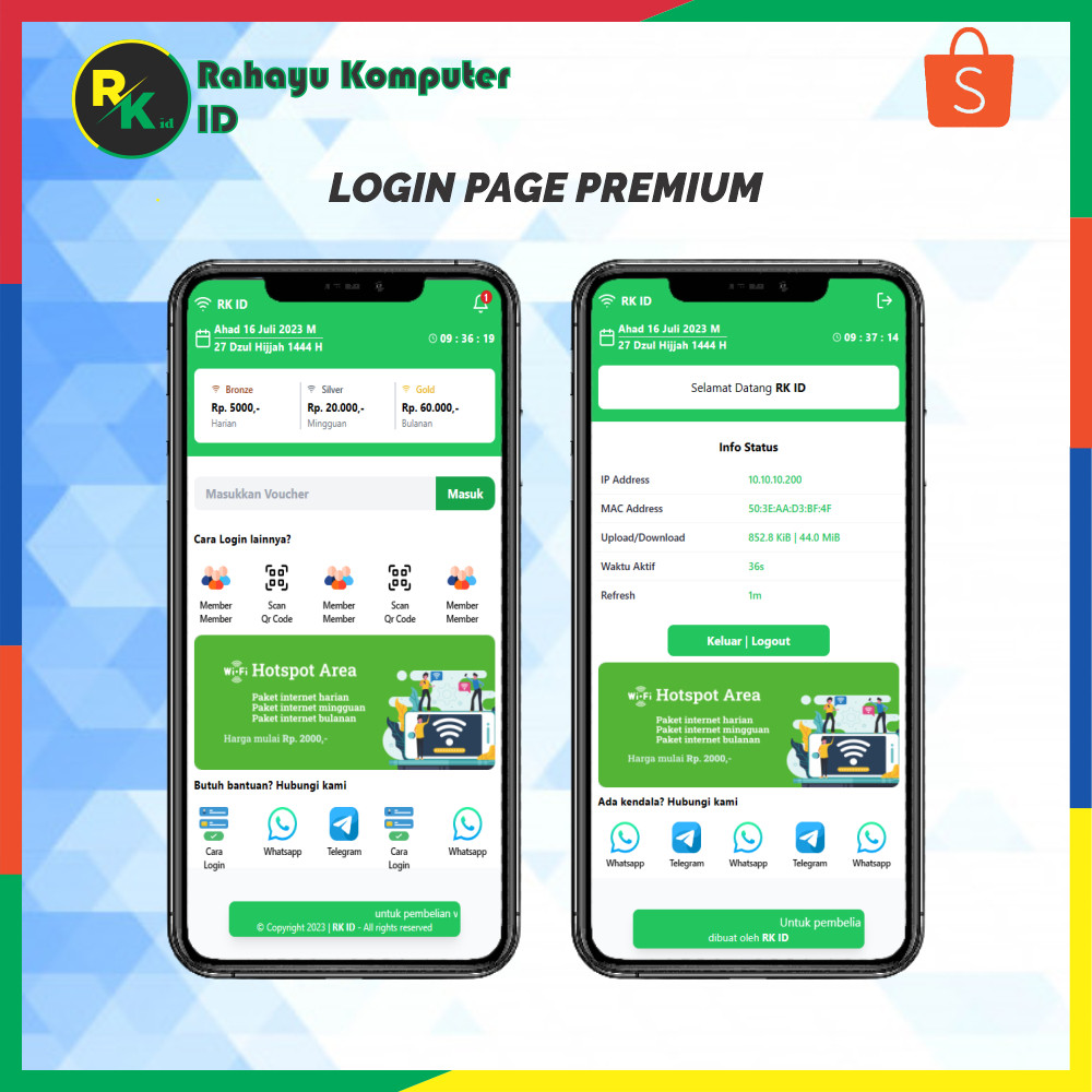 Login Page Hotspot Mikrotik Premium 2023