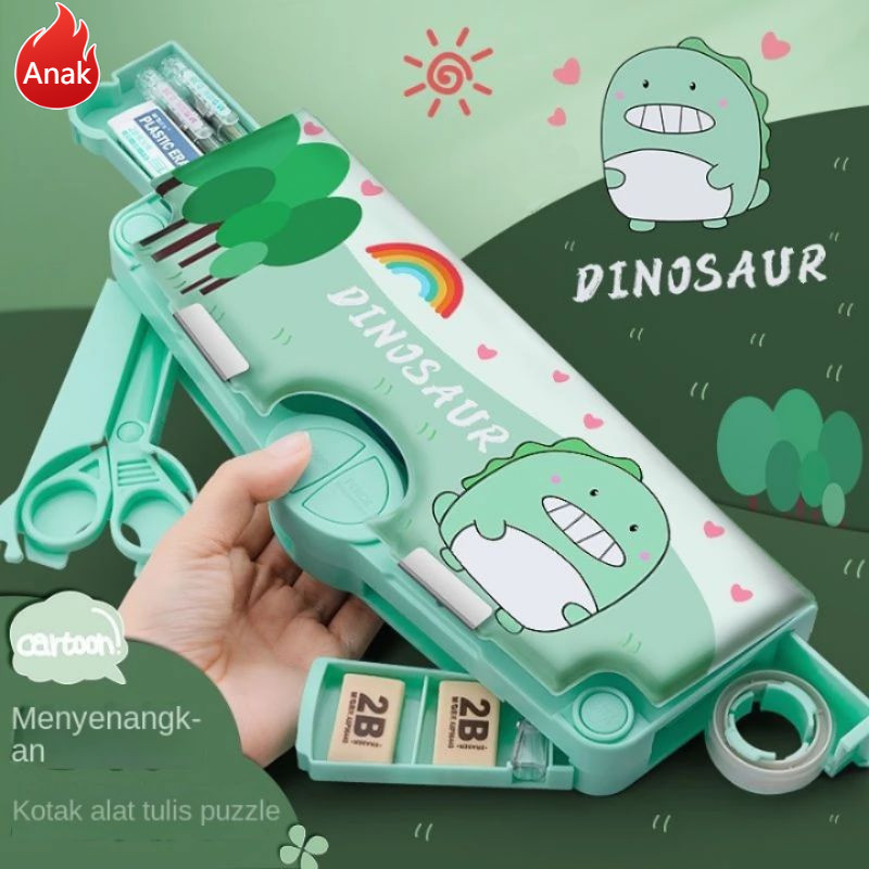 

Tempat Pensil Multifungsi Motif Untuk Kotak Pensil Pola Kartun Lapisan Ganda dan Tunggal dengan Rautan Kapasitas -Anak-Anak