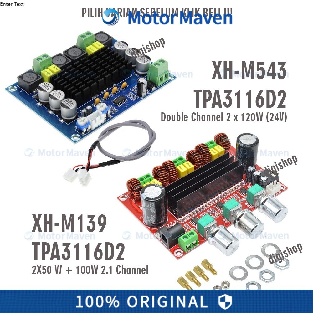 XH-M544 ORIGINAL TPA 3116 D2 CLASS D AMPLIFIER HI-FI 160W MONO M139 M543 Kit Power Amplifier Class D