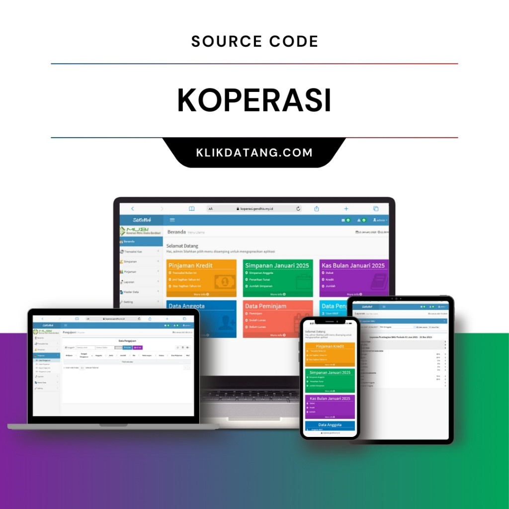Website Koperasi Aplikasi Online Laporan Keuangan Lengkap