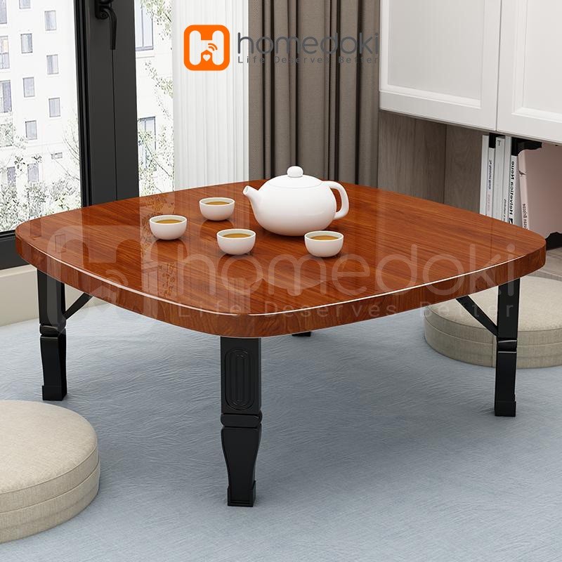 Homedoki Meja Lesehan Lipat/Meja Lesehan/Meja Lipat/Meja Lesehan Aesthetic/Meja Makan Lipat/Meja Mak