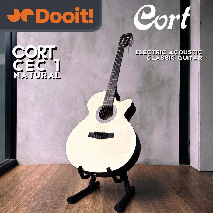 Cort electric classic guitar / acoustic nylon / gitar klasik elektrik / akustik gitar nilon CEC-1OP-